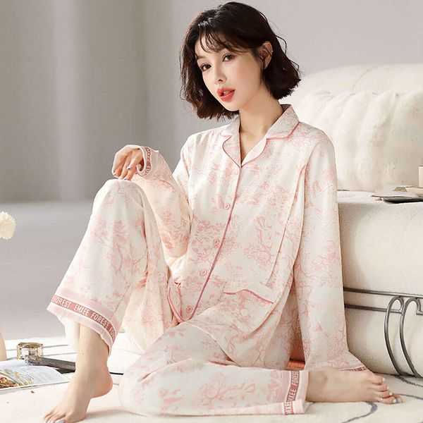 Schwangere Frauen Pama setzt 100% Baumwolle Frühling Herbst 2024 postpartale Stillen Frauenkleidung Komfort Pijama Mujer L2405