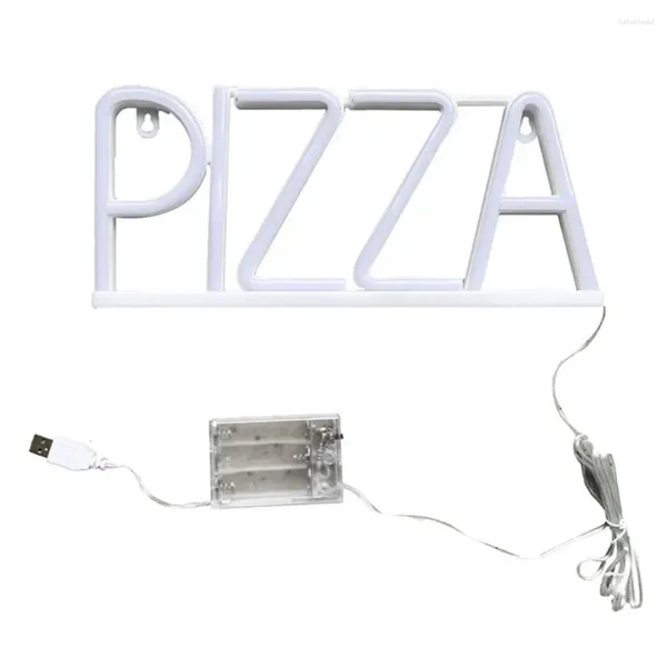 Luminárias de mesa de decoração de decoração de pizza letra de néon LED LUZ ENVOLVIMENTO DE ENERGIE