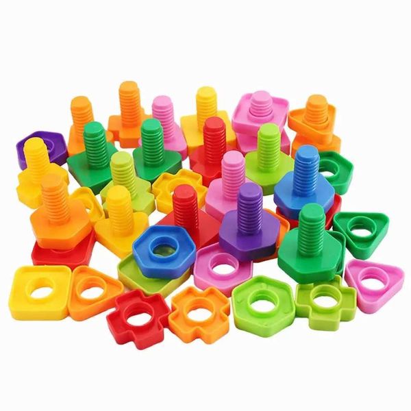 Aircraft Modle 1020 Set di brischi di viti Brampe Brasini creativi puzzle Toys Childrens Blocchi di inserimento di plastica Educazione a forma di dado