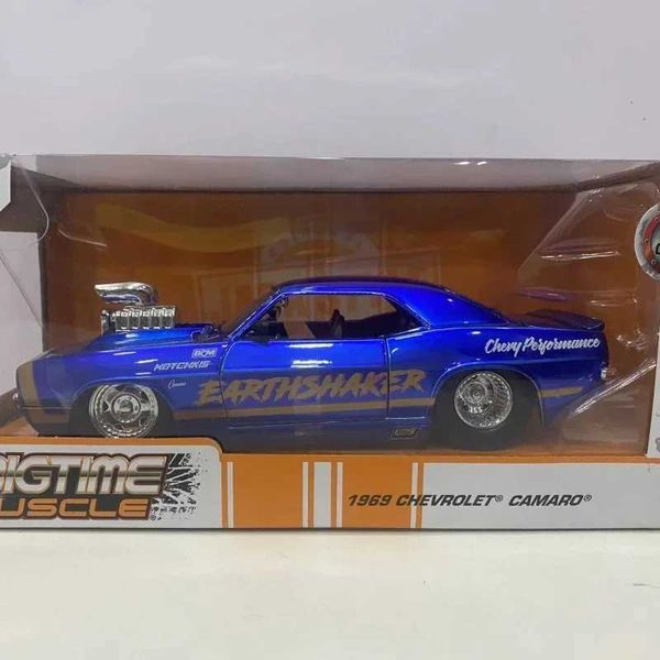 Modello di Diecast Cars Jada 1 24 1969 Chevrolet Camaro Muscle Car ad alta simulazione Diecast Car Model Auto Giocattoli per bambini Collezione regalo Y240520JA77