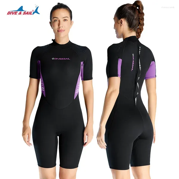 Damenbadebekleidung Shorty -Neopie -Neopie für Herren/Frauen nasses Anzug kaltes Wasser 3mm Neopren Badeanzug Tauchen Surfen Schnorcheln Kajakaksport