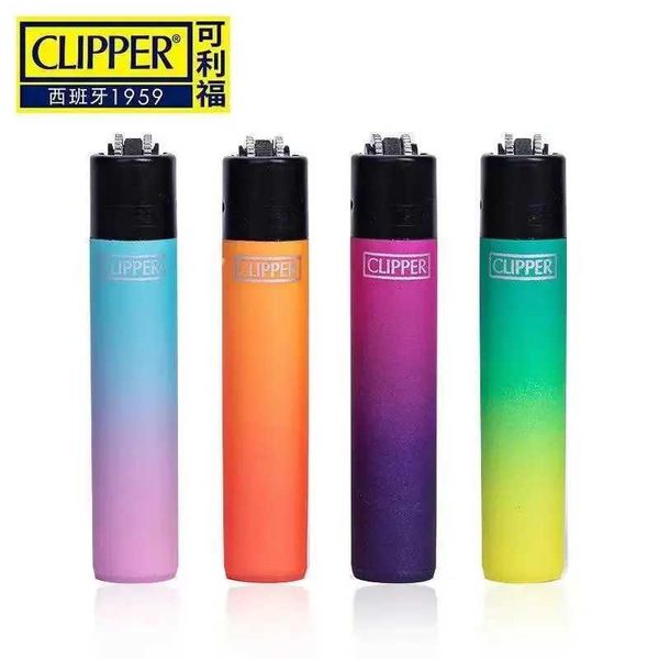 Lighters Clipper Spagna Lampada a benzina originale Macinatura ruota Flint Lampada a gas Riutilizzabile Basella leggera Accessori per sigarette S24513 S24513