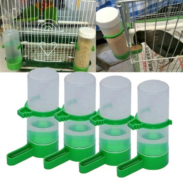 Andere Vogelversorgungen 4PCS Fedder Papagei Automatische Trinkerbecher Feeder -Flaschen -Käfig -Fütterungswerkzeugschalen und Trinker