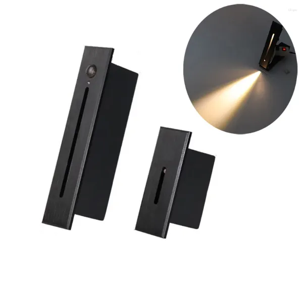Lampada a muro Night LED PIR Movone Sensore Luce 3W Slim Infrared Human Body Induzione StepCorridorladderstaircase Illuminazione