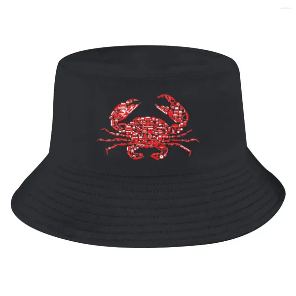 Berets Stone Crab Capmen Frauen Eimer Hut Panama Angelkappen Sonne Hats Neuheit Frühling Sommer Herbst Winter Geschenk