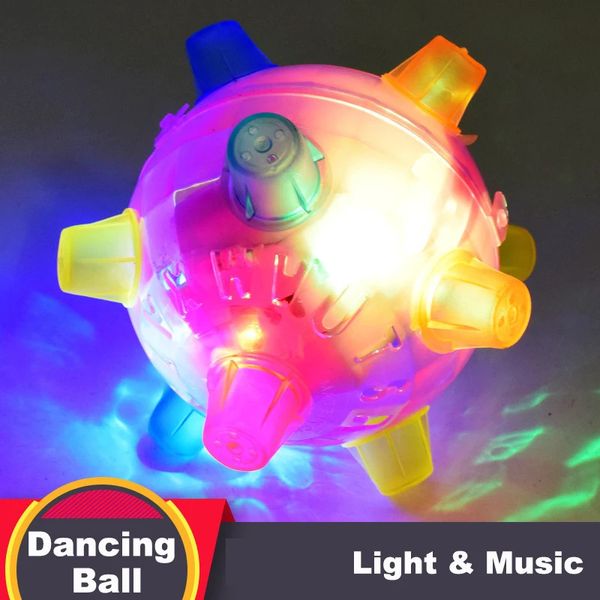 LED Jumping Joggle Sound Sensitive vibrierende Ballspiel Kinder blinken Spielzeug sprangen Kinder lustig 240521
