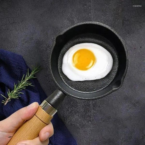 Pfannen 10 cm Mini Frittingpfanne pochierte Nicht-Schicht-Eier-Pfannkuchen-Steak Edelstahl Omelett Frypan Pot Maker Küchenzubehör