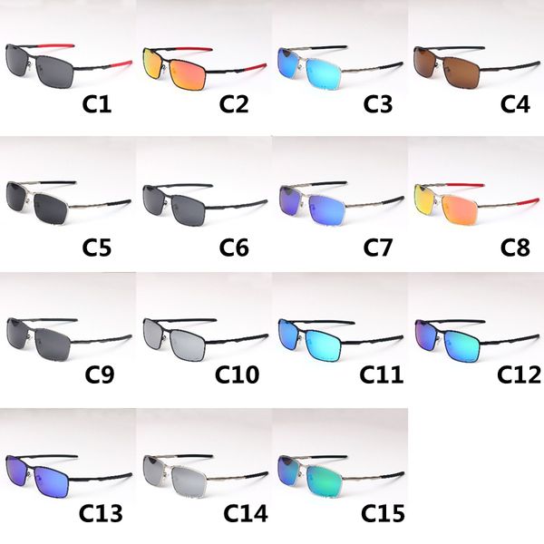 Спортивные металлические солнцезащитные очки квадратные поляризованные солнцезащитные очки ретро -очки для мужчин и женщин Тенденции, велосипедные солнцезащитные очки на открытом воздухе с мешками