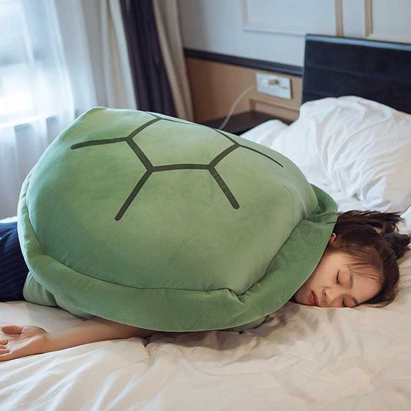 Плюшевые подушки детская черепаха плюшевая подушка с носимой черепаховой ракуш