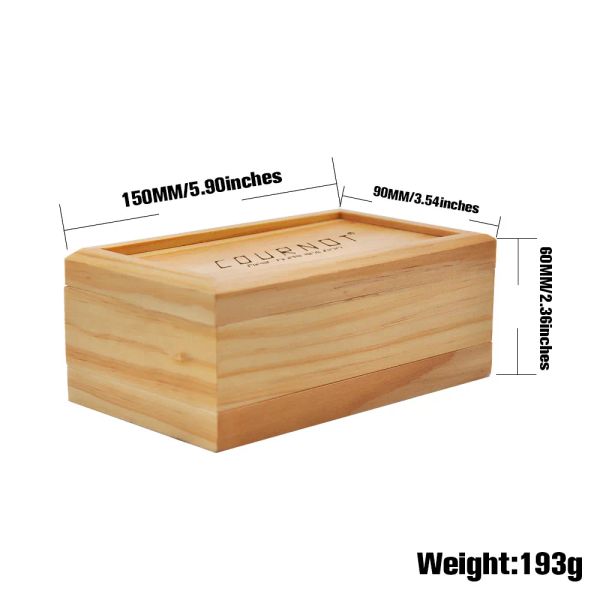 Tool Smok Tool Wood Magnetic Cut Dry Herb Tobacco Storage Case 3 Peças Caixa de armazenamento de madeira com armazenamento de fumantes de espelho