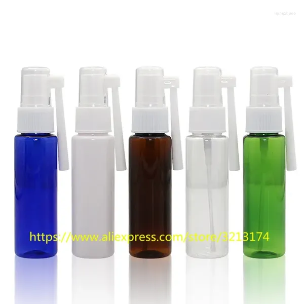 Speicherflaschen Großhandel 30 ml Haustier Plastikflasche Mini Probe Nasensprühpumpen Atomisatoren Oral Applikatoren Behälter