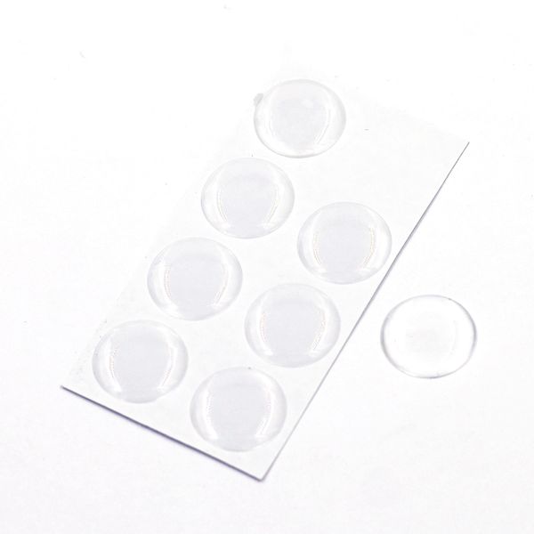 Adesivo redondo epóxi cúpulas cabochons 3d resina transparente transparente para joias fotográficas achados de bricolage 14mm 10pcs/30pcs/50pcs