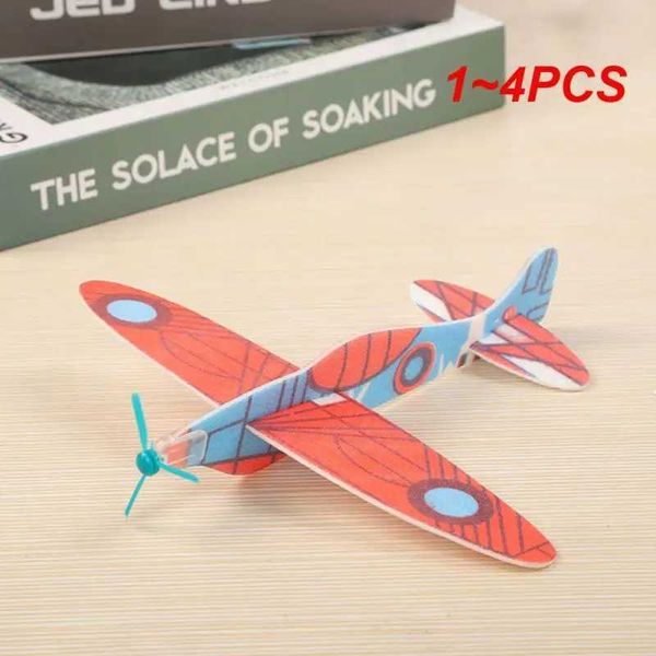 Aircraft Modle 1-4 pezzi di giocattoli educativi colorati casuali compressi per aeroplani gettati a mano piccoli aeroplani rilasciano fai-da-te puro fai-da-te S2452022