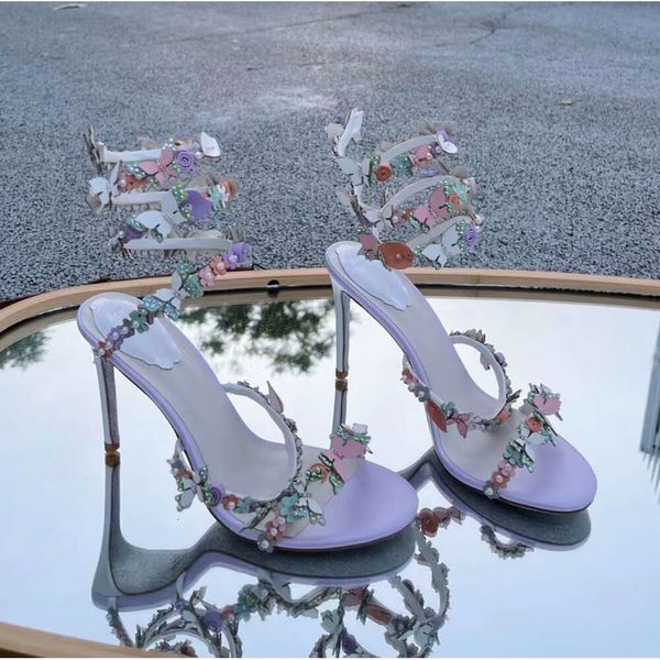 Caovilla Rene High Heel Sandals Butterfly Flow