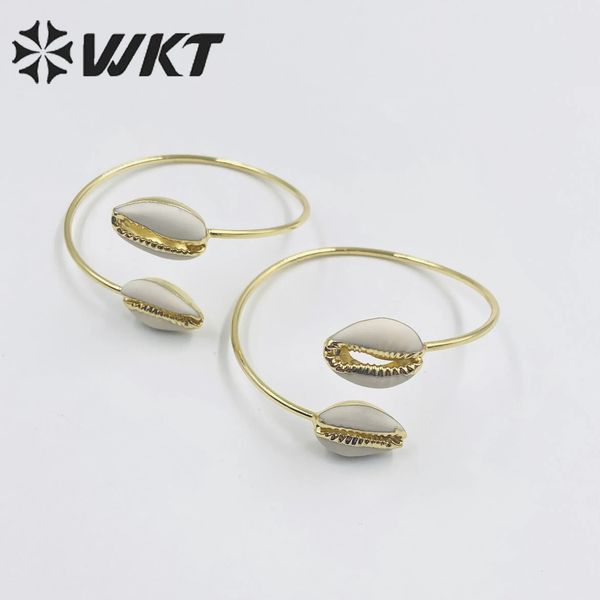 WTB197 Design de moda por atacado Tiny Shell Bangles 18K Gold Gold Electroplated Ajustável Ajuste Ajuste de pulseira de cowrie 240507