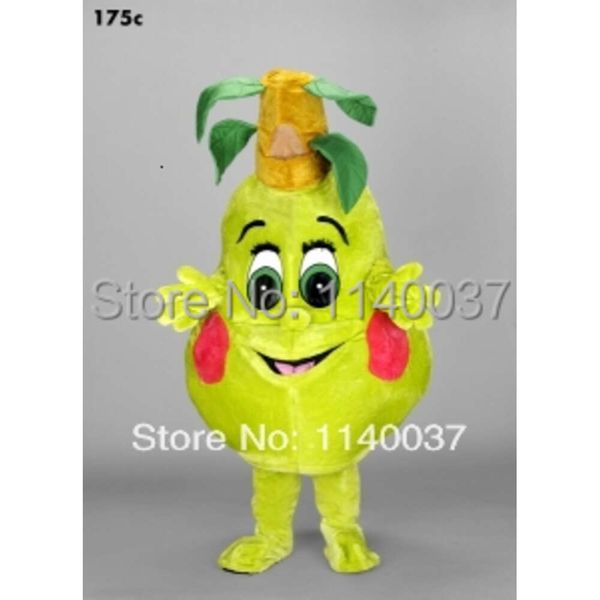 Pear Maskottchen Custom Farb Cartoon Charakter Carnival Kostüm ausgefallene Kostümparty Maskottchen Kostüme