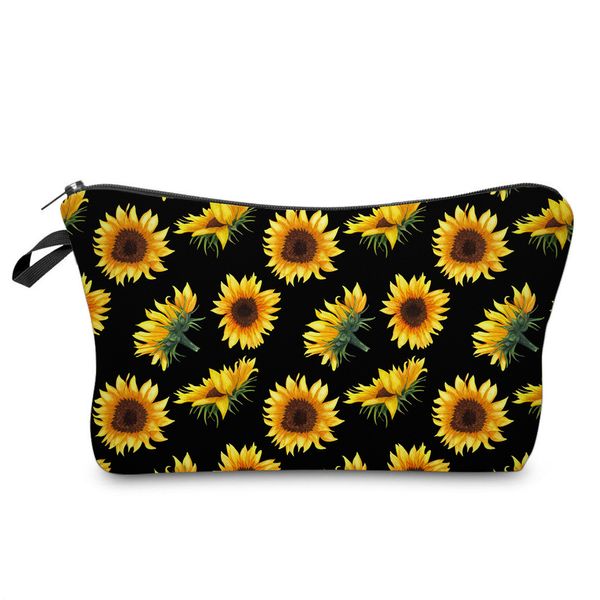 Grenzüberschreitender neuer Amazon Heißverkäufe Sonnenblumenkosmetiktasche Multifunktionaler Frauenknödelkosmetiktasche Aufbewahrungstacktasche