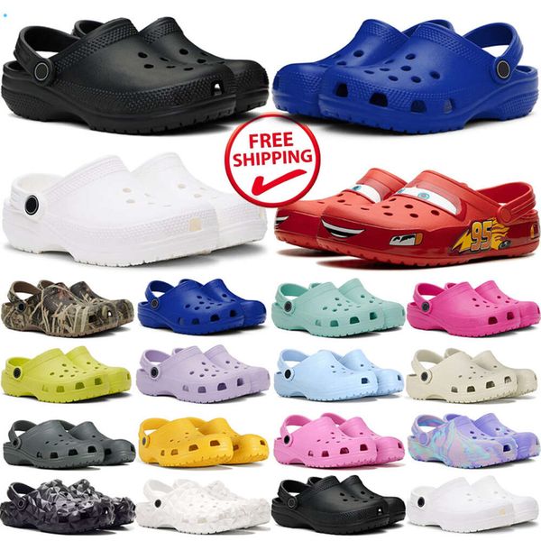 Kostenlose Versanddesigner Sandalen Kinder Schuhe Baby Kinder Pantoffeln Gleitungen Damen Clog Buckle Klassische Herren dreischwarz weiße braune Schuhe wasserdichte Schuhe stillt