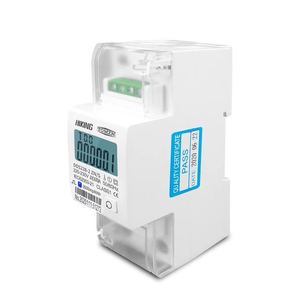 Din Rail KWH Watt Hora Medidor de energia 220V 230V 50Hz 60Hz Corrente de tensão DDS238-2 Zn/s Fase única com RS485 Modbus-Rut