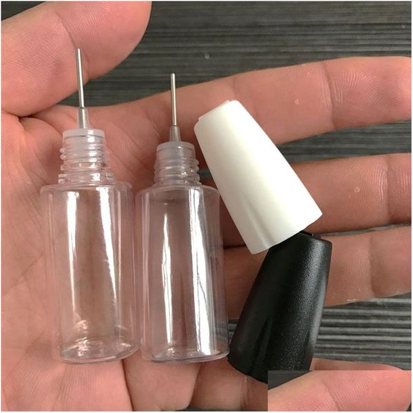 Bottadores de embalagem gotas de plástico por atacado de 10 ml com dicas de metal Bottle de agulha vazia Recipiente de estimação líquido para entrega de suco Offi DHNNY