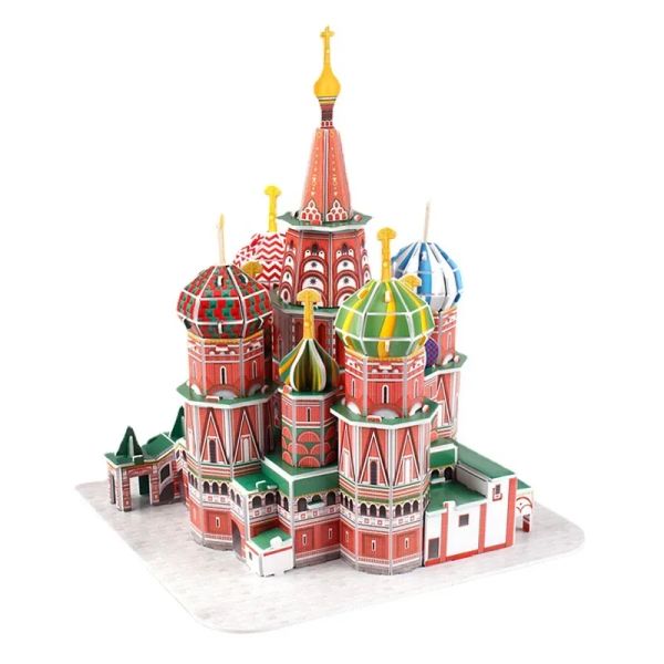 Maxrenard 3D Stereo Puzzle Papier DIY Model Vasily Cathedral World berühmte Konstruktionen Spielzeug für Kinder Erwachsene Geschenk Home Dekoration