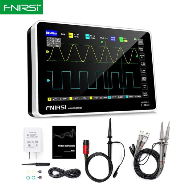 FNIRSI-1013D Цифровой планшет с двойным каналом 100м пропускной способности 1GS Скорость выборки 1GS 7 дюймов мини-таблетки цифровой осциллограф