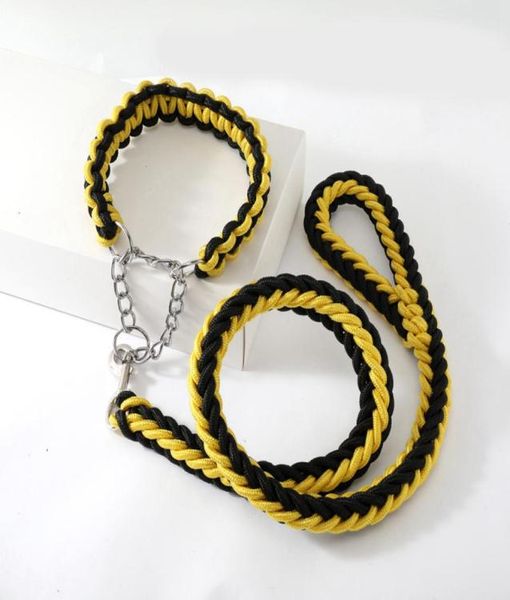 Nylon 8strand Double Colo Color Collars Frease Medium e Large Dogs Rope Pchain Dureble Pet Chain Factory Direct S5541376