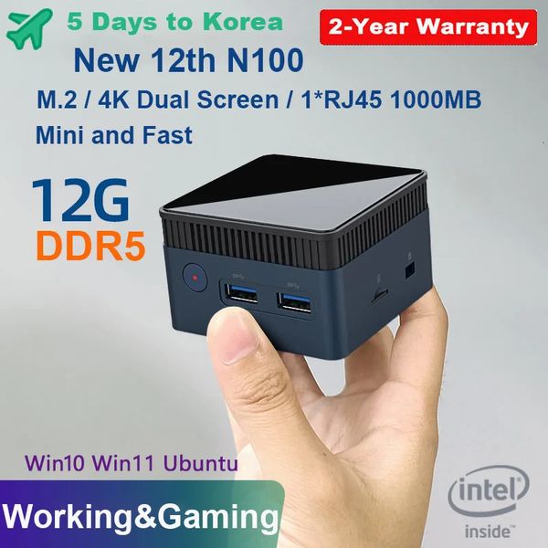 MoreFine M6S Mini PC Intel 12th Gen N100 12G DDR5 512GB/1TB Window 11 игровой компьютер 4K 60 Гц портативный Minipc Gamer PC 240509