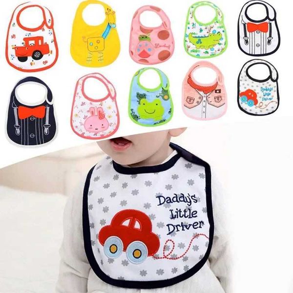 Bibs Burp panni 6 pezzi/batch per consegna gratuita di mot-bavagie per bavaglini in cotone per asciugamano di saliva impermeabile per bambini 0-3 anni abbigliamento per bavaglini per bambini D240522