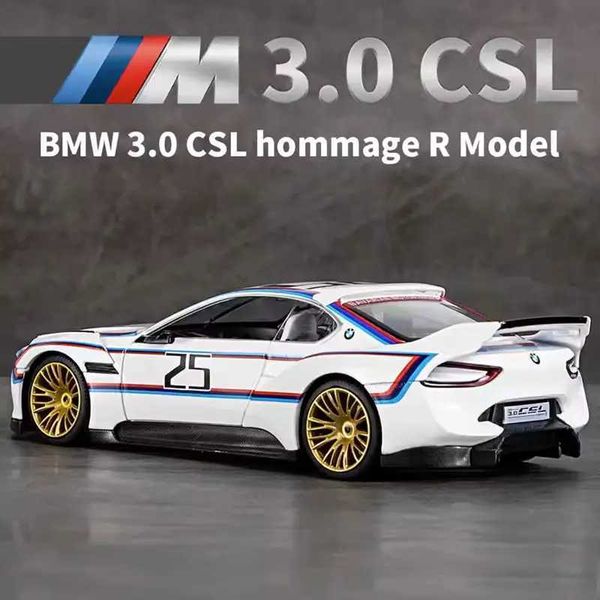 Modello Diecast Auto 1 24 CSL Traccia in lega Racing Modello Diecasts Metal Toy Car Vehicles Simulation Sound and Light Collection Kids Regali per bambini