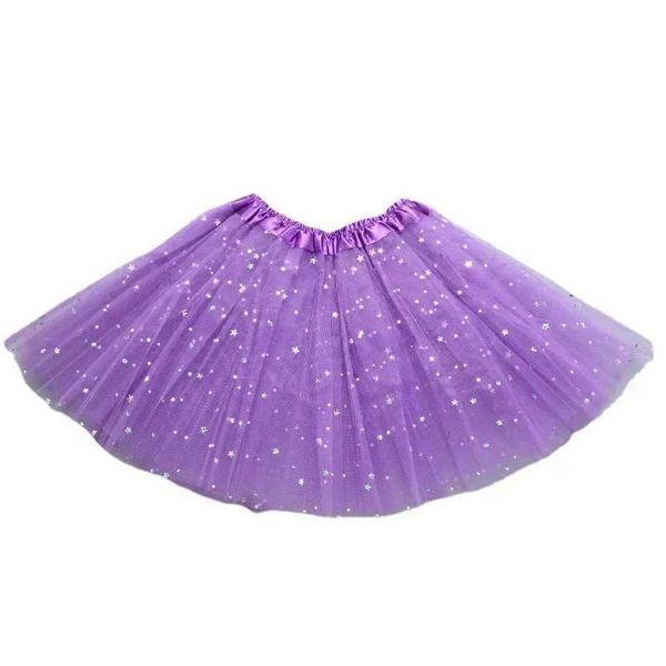 Gonne ragazze all'ingrosso Tulle Star Short Tutu Skirt Children Fancy Ballet Dance abbigliamento da ballo Mini gonna Y240522