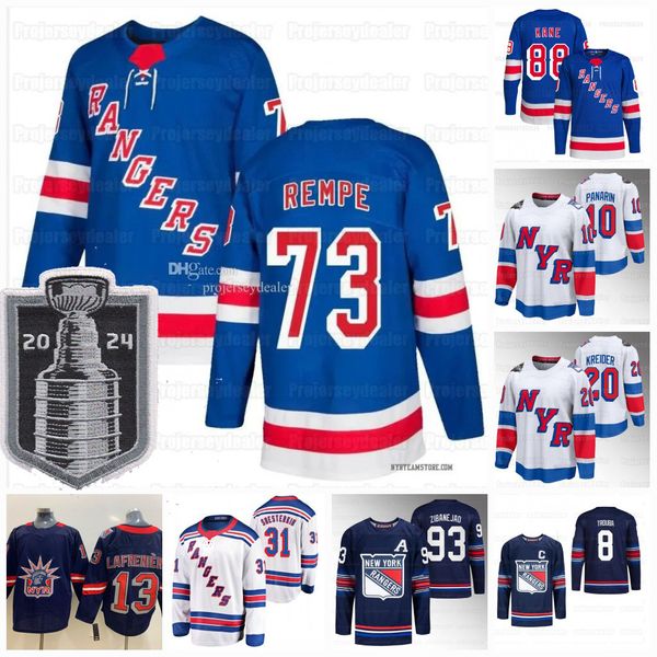 Matt Rempe 2024 Final da Copa Stanley Jerseys Chris Kreider Jacob Trouba Jonathan Vladimir Tarasenko Mika Zibanejad Fox Igor Shesterkin Panarinr