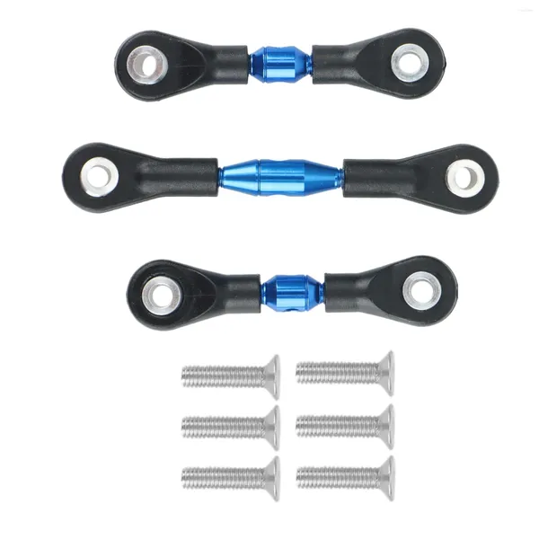 Fernbedienungs-Controler 3PCS Metall Lenkstangenverbindung für Tamiya-0101 1/10 RC-Auto-Upgrade Teile Zubehör Blau