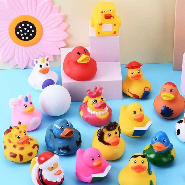 Bath Toys Art Creatative Avaliment Duck Duck Toy Ducks for Kids Bathtub Pool Toys Summer Beach and Pool Atividades D240522