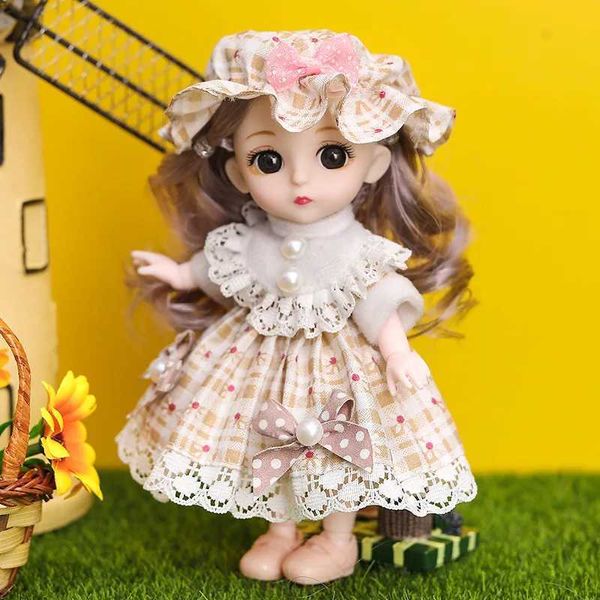 Куклы 16см 1/12 кукла BJD с одеждой и обувью Мобильная и модная лолита -актерская модель модель симпатичной девушки подарки подарки S2452202 S2452201