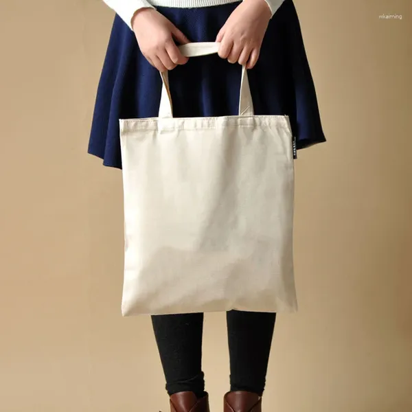 Sacchetti per la spesa 2024 pattern vuoto tela tela eco riutilizzabile spalla pieghevole borsetta borse di cotone all'ingrosso personalizzato