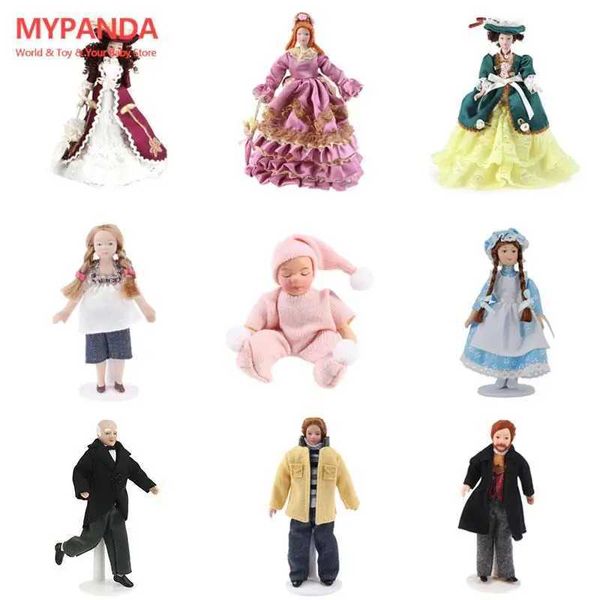 Bambole bambole 1 pezzo di 1/12 mini bambola ceramica bambola figura modello bellissimo ragazzo e ragazza decorazione bambola giocattolo s2452202 S2452203