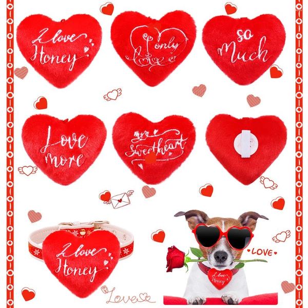 Abbigliamento per cani 60/80pcs San Valentino per la toeletta per animali domestici Bows Wholesale Gat Plush Charms Charms a cuore Slidable Heart Bowtie For Dogs Formies