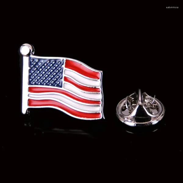 Spille di alta qualità in ottone a mano bandiera americana bandiera da uomo e abbigliamento da donna badge backge badge badge all'ingrosso