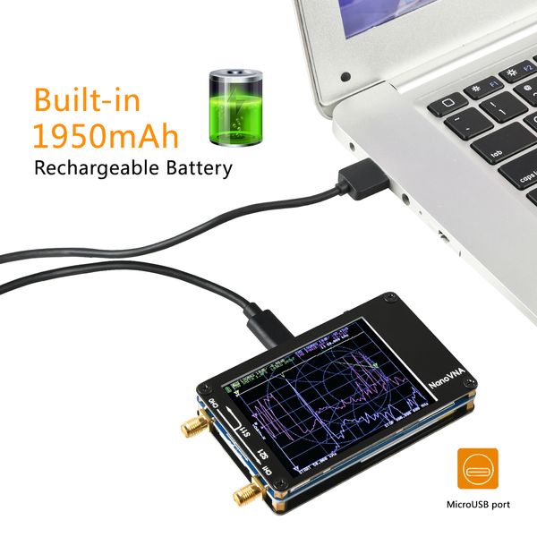 Nanovna-Vektor-Netzwerkanalysator 50 kHz-900MHz Stehende Wellen Shortwave MF HF VHF UHF Antenna Analysator Digital Nano VNA-Tester