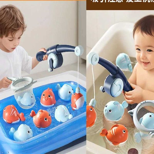 Giocattoli da bagno giocattolo da bagno gioco pesca magnetico piscina divertente divertimento time time giocattolo per bambini tavolo da bagno regalo per bagno per la vasca da bagno set d240522