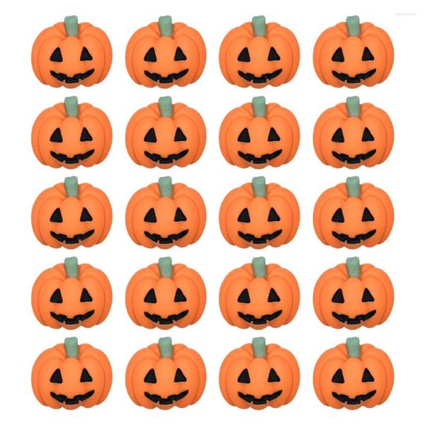 Garrafas de armazenamento 20 PCs Caixa de celular Caixa de abóbora adesivos de halloween ornamentos de DIY Acessórios Acessórios Scrapbook Crafts Resina Decoração