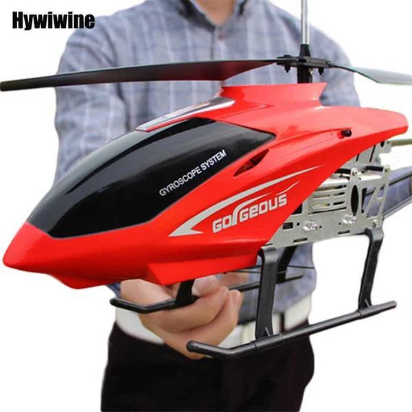 Electric/RC Aircraft Helicopter RC con telecomando un giocattolo in aereo grande extra resistente per bambini Drone Modello Outdoor Aereo da 3,5 chilometri da 80 cm di grande elicottero T240521