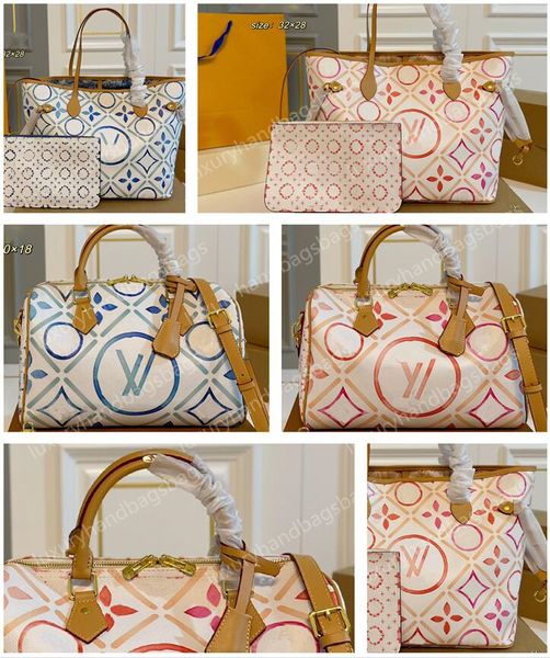 Пастельная пастельная уход белой матери 2pcs set mm Композитные сумки разноцветные женщины дизайнерские сумочка на плече