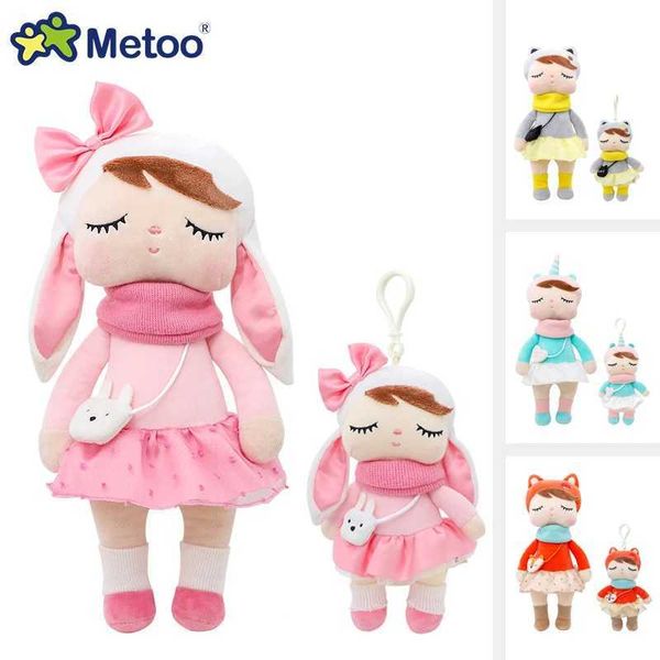 Dolls Metoo Forest Tier Plüsch und gefüllte Puppen Angela Dolls Kaninchen Plüschspielzeug süße Fuchs Kinderkinder weiche Begleiter Boneca Dekorative Toys S2452307