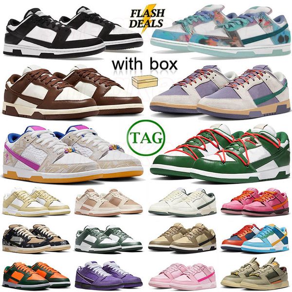 dunks low sb dunk off white Mens women sports panda low running shoes sneakers Pine Green Grey Fog sneakers 【code ：L】