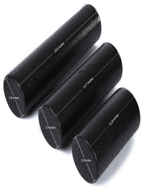 All'ingrosso-EPP 30 cm 45 cm da 60 cm di palestra yoga Esercizi di massaggio fitness Roller per rilassamento muscolare e terapia fisica Black1715082