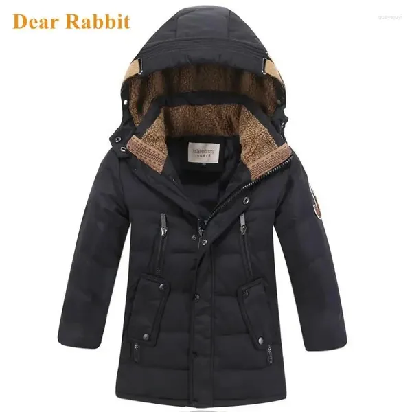 Down Coat 2024 Mode Winter Entenjacke für große Jungen Kinder tragen Parka-Kleidungsstücke Kleidung verdicken Kapuze-Federkleidung 6-16y