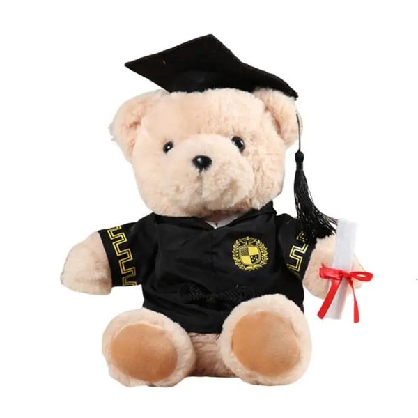 Classe di laurea per orsi da 7 pollici di laurea orso di laurea orso di laurea con cappello di laurea e diploma per 240523