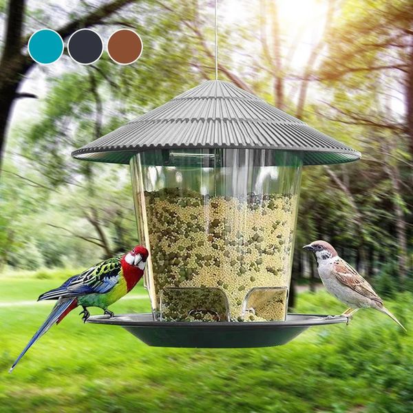 Bird Feeder Automatic Foot Feeding Tool im Freien Hanging Nuss Mehrfachloch Spender Halter Lebensmittelbehälter Y240515